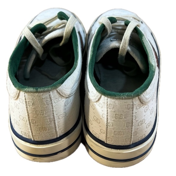 Gucci Men White Tennis Shoes 1977 Size10Price $180 - Picture 4 of 9
